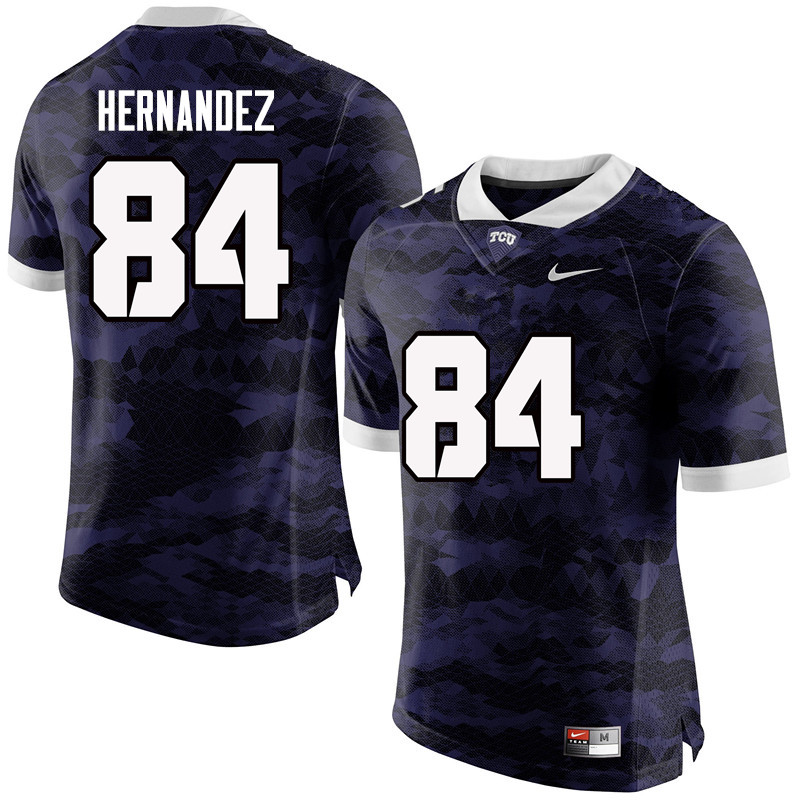 Men #84 Nathan Hernandez TCU Horned Frogs College Football Jerseys-Purple - Click Image to Close